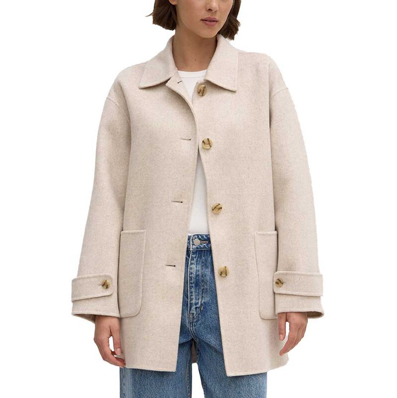 Assembly Label Pierra Wool Coat Oat Marle image number 0